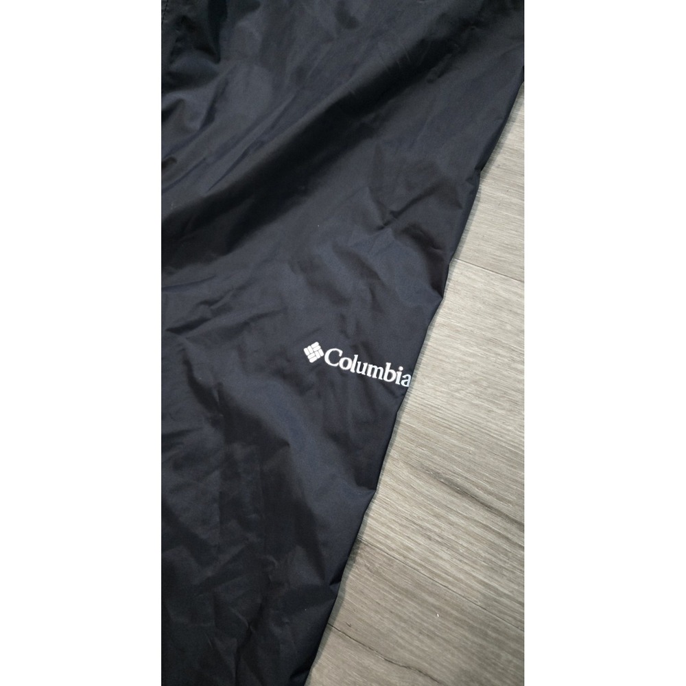 Columbia Pants Men's Medium Black Baggy Wide Leg Nylon Windbreaker Omni-Tech - Picture 5 of 13